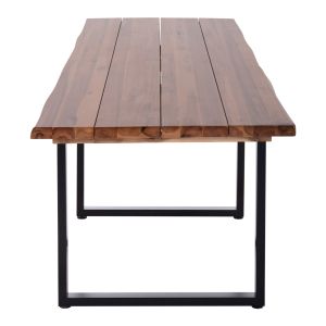 Garden table Friggo Hm6298.01 tropical acacia solid wood 3.5 cm thick - metal legs 200x100x77h cm