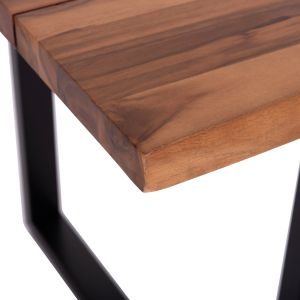 Garden table Friggo Hm6298.02 tropical acacia solid wood 2.6 cm thick - metal legs 200x100x76h cm