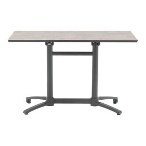 Garden table Hpl foldable Flavio dark gray color 120x70x72cm