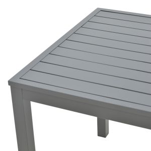 Garden table Kliton aluminum dark gray color 80x80x74cm