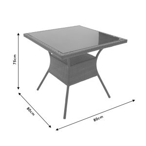 Garden table Laura 80x80x75cm