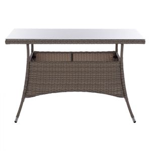 Garden table Military Rattan with glass top Hm5141,31 120x70x75