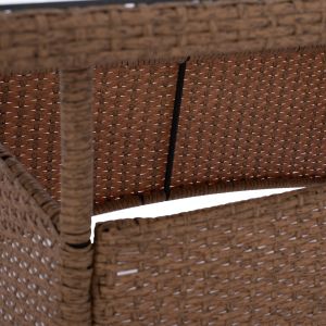 Garden table Military Rattan with glass top Hm5141,32 120x70x75