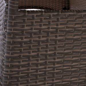 Garden table Minsk Rattan with glass top Hm5507,01 150x90x75