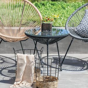 Garden table Morena black 50x45cm