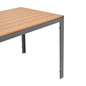 Garden table Nares with aluminum frame and polywood top 140x80x72.5cm