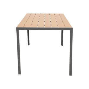 Garden table Nares with aluminum frame and polywood top 140x80x72.5cm