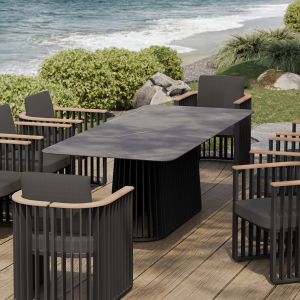 Garden dining table Eternity Sm6175 aluminum anthracite, sintered stone-maramor top 240x100x75