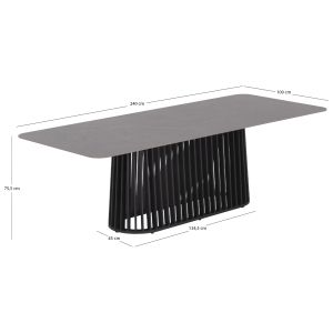 Garden dining table Eternity Sm6175 aluminum anthracite, sintered stone-maramor top 240x100x75