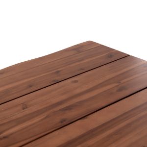 Garden dining table Friggo Hm6375.02 tropical acacia solid wood 2.6 cm thick - metal legs 160x80x76hcm