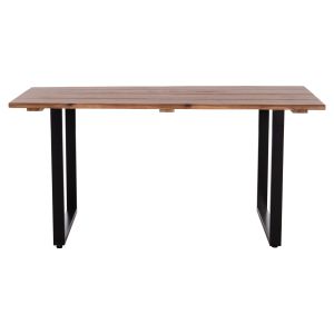 Garden dining table Friggo Hm6375.02 tropical acacia solid wood 2.6 cm thick - metal legs 160x80x76hcm