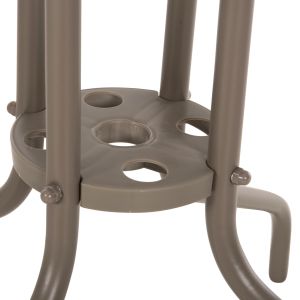 Square garden table Figo Hm5036.04 champagne metal-glass top 70χ70χ72.5hcm