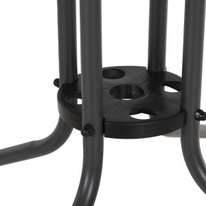 Square garden table Figo Hm5972.01 gray metal-glass top 80χ80χ71hcm