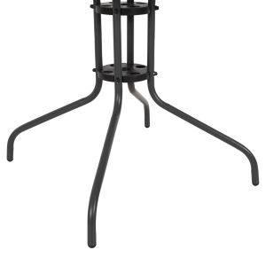 Square garden table Figo Hm5972.01 gray metal-glass top 80χ80χ71hcm