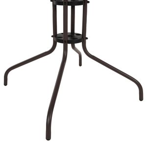 Square garden table Figo Hm5972.02 brown metal-glass top 80χ80χ71hcm