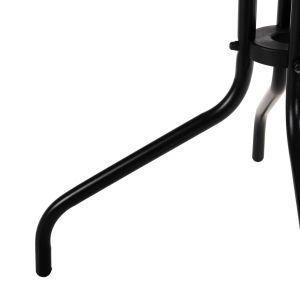 Square garden table Figo black metal, glass top 60x60x70cm Hm5035,03