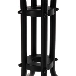 Square garden table Figo black metal, glass top 60x60x70cm Hm5035,03