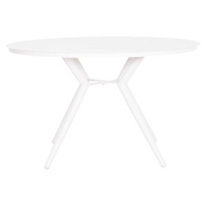 Round garden table Higer Hm6290.02 white aluminum Φ126χ74hcm.