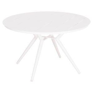 Round garden table Higer Hm6290.02 white aluminum Φ126χ74hcm.