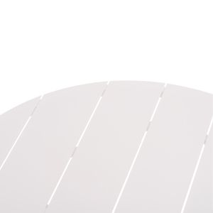 Round garden table Higer Hm6290.02 white aluminum Φ126χ74hcm.