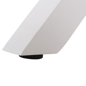 Garden table with aluminum frame and polywood top Tawnee Hm6037.02 color white/natural 150x89.5x73hcm