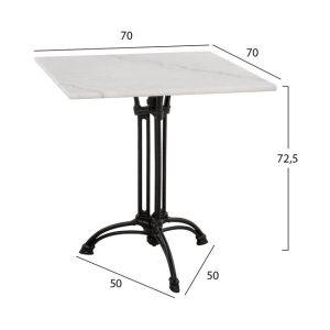 Garden table with marble top Hm5611 70x70