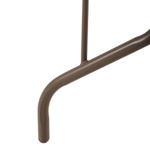 Garden metal table Adam tempered glass, Champagne color110χ60χ71hcm Hm5020.04