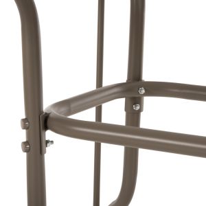Garden metal table Adam tempered glass, Champagne color120χ70χ71hcm Hm5679.04