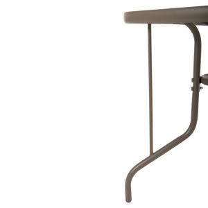 Garden metal table Adam tempered glass, Champagne color120χ70χ71hcm Hm5679.04