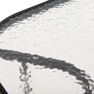 Garden metal table Adam black with reinforced glass cover 120x70x70cm Hm5679,03