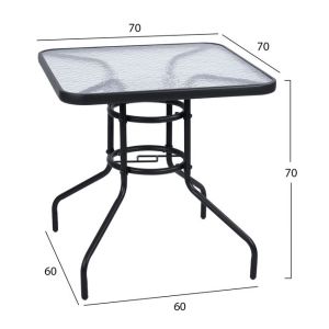 Garden metal table Figo gray 70x70x70cm Hm5036,01