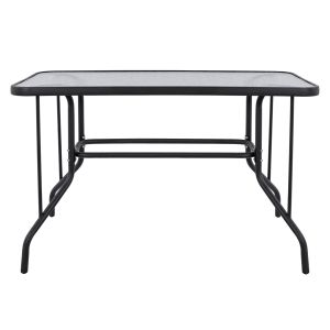 Garden metal table with glass top 110x60x71cm Hm5020,01