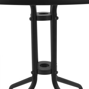 Garden metal table with glass top 70x70 Hm5146,01