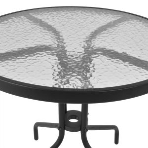Garden metal table with glass top 70x70 Hm5146,01