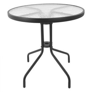 Garden metal table with glass top 70x70 Hm5146,01