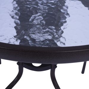 Garden metal table with glass top 70x70 Hm5146,02