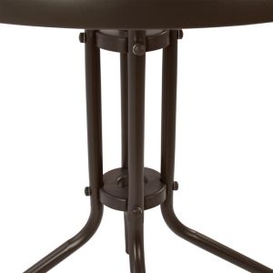 Garden metal table with glass top Lima Brown '60x70cm Hm5079,02