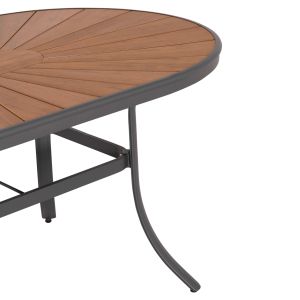 Garden oval dining table Telamo Hm6288.01 aluminum anthracite-polywood natural 160x90x73.5hcm.