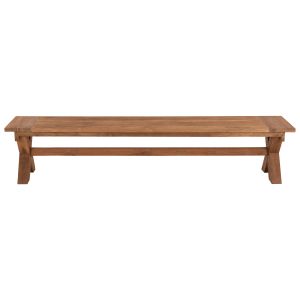 Garden bench Hm9564 made of recycled teak wood 220x40x45hcm