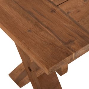 Garden bench Hm9564 made of recycled teak wood 220x40x45hcm
