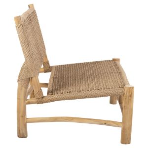 Garden bench Londer with two seats solid teak and synthetic rattan 120x75x78hcm Hm5984
