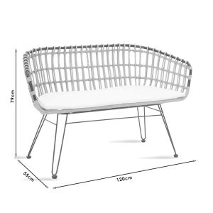 Garden bench Naoki 120x55x79cm