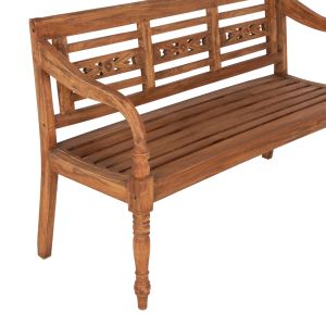 Garden bench mahogany wood Solid 148x54x90cm Hm7903