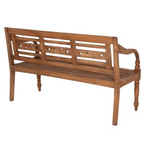 Garden bench mahogany wood Solid 148x54x90cm Hm7903