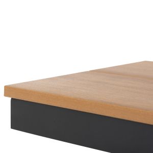 Garden bench with aluminum frame and polywood seat Tawnee Hm6038.01 anthracite/natural color 150x36x45hcm