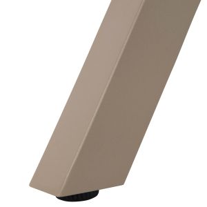 Garden bench with aluminum frame and polywood seat Tawnee Hm6040.04 champagne/natural color 220x36x44.5hcm