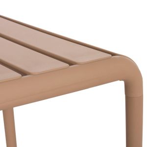 Garden side table Korver Hm6334.04 polypropylene in cappuccino 100x60x46cm.