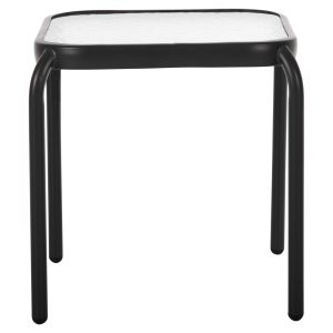 Garden side table square Dido metal anthracite, glass 41x41x43cm Hm5975,01