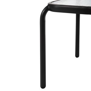 Garden side table square Dido metal anthracite, glass 41x41x43cm Hm5975,01
