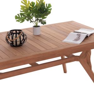 Garden dining table Wonder Hm18116 teak wood - natural color 180x91x75cm.